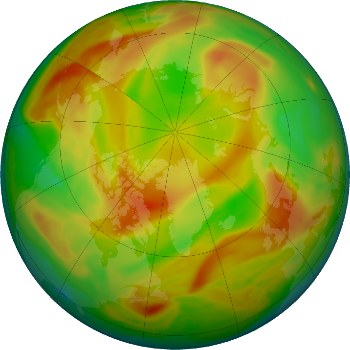 Arctic ozone map for 13 April 2021